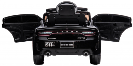 Masinuta electrica Premier Dodge Charger Police, 12V, roti cauciuc EVA, scaun piele ecologica, alb [12]