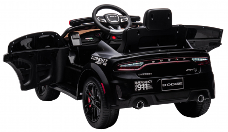 Masinuta electrica Premier Dodge Charger Police, 12V, roti cauciuc EVA, scaun piele ecologica, alb [11]