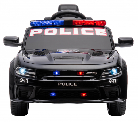 Masinuta electrica Premier Dodge Charger Police, 12V, roti cauciuc EVA, scaun piele ecologica, negru [2]