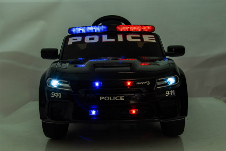 Masinuta electrica Premier Dodge Charger Police, 12V, roti cauciuc EVA, scaun piele ecologica, negru [16]