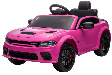 Masinuta electrica Premier Dodge Charger, 12V, roti cauciuc EVA, scaun piele ecologica, roz [3]