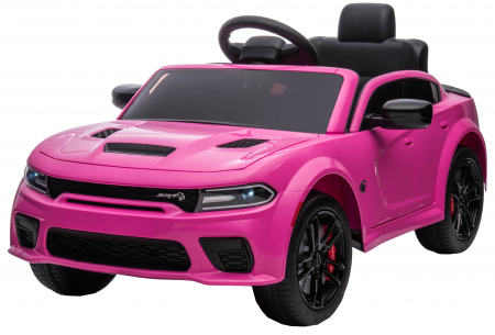 Masinuta electrica Premier Dodge Charger, 12V, roti cauciuc EVA, scaun piele ecologica, roz [2]