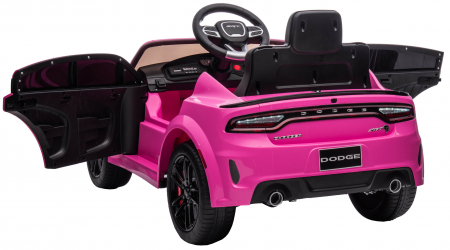 Masinuta electrica Premier Dodge Charger, 12V, roti cauciuc EVA, scaun piele ecologica, roz [10]