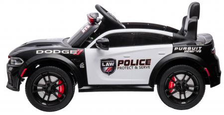 Masinuta electrica Premier Dodge Charger Police, 12V, roti cauciuc EVA, scaun piele ecologica, negru [5]