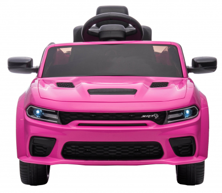 Masinuta electrica Premier Dodge Charger, 12V, roti cauciuc EVA, scaun piele ecologica, roz [1]