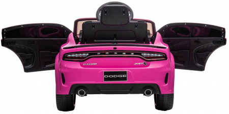 Masinuta electrica Premier Dodge Charger, 12V, roti cauciuc EVA, scaun piele ecologica, roz [11]