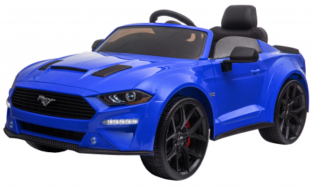 Masinuta electrica Premier Ford Mustang, 12V, roti cauciuc EVA, scaun piele ecologica, albastru [4]