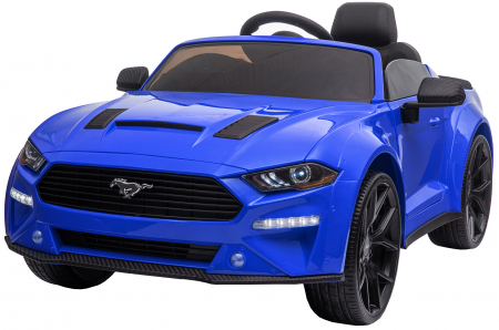 Masinute electrice - Masinuta electrica Premier Ford Mustang, 12V, roti cauciuc EVA, scaun piele ecologica, albastru