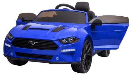 Masinuta electrica Premier Ford Mustang, 12V, roti cauciuc EVA, scaun piele ecologica, albastru [1]