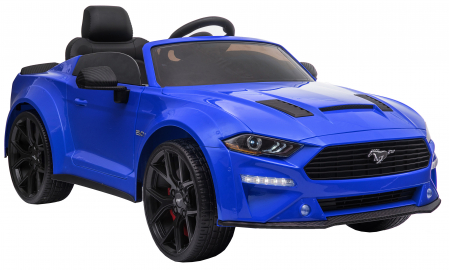 Masinuta electrica Premier Ford Mustang, 12V, roti cauciuc EVA, scaun piele ecologica, albastru [11]
