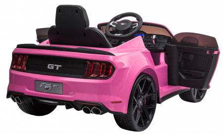 Masinuta electrica Premier Ford Mustang, 12V, roti cauciuc EVA, scaun piele ecologica, roz [16]
