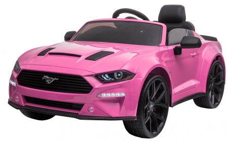 Masinuta electrica Premier Ford Mustang, 12V, roti cauciuc EVA, scaun piele ecologica, roz [2]