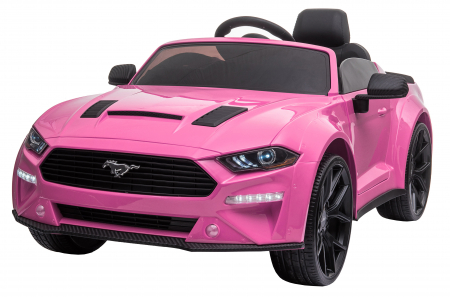 Masinuta electrica Premier Ford Mustang, 12V, roti cauciuc EVA, scaun piele ecologica, roz [0]