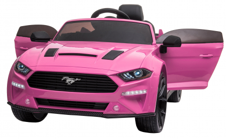Masinuta electrica Premier Ford Mustang, 12V, roti cauciuc EVA, scaun piele ecologica, roz [1]