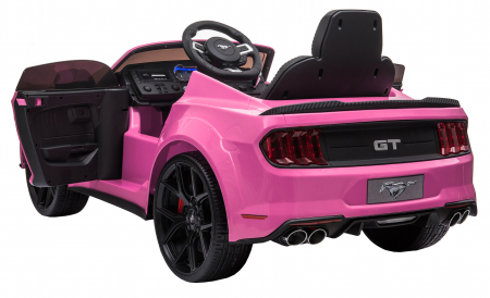 Masinuta electrica Premier Ford Mustang, 12V, roti cauciuc EVA, scaun piele ecologica, roz [14]