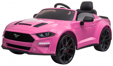 Masinuta electrica Premier Ford Mustang, 12V, roti cauciuc EVA, scaun piele ecologica, roz [4]