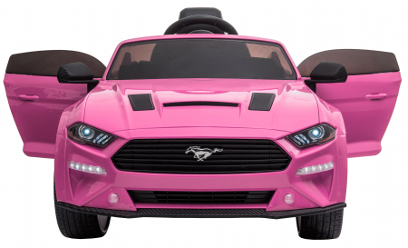 Masinuta electrica Premier Ford Mustang, 12V, roti cauciuc EVA, scaun piele ecologica, roz [13]