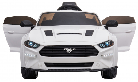 Masinuta electrica Premier Ford Mustang, 12V, roti cauciuc EVA, scaun piele ecologica, alb [13]