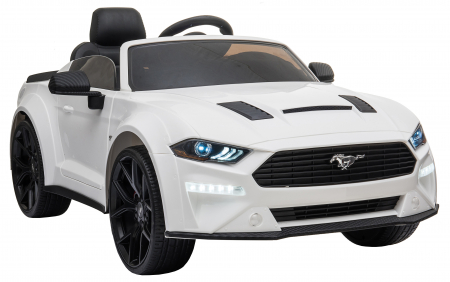 Masinuta electrica Premier Ford Mustang, 12V, roti cauciuc EVA, scaun piele ecologica, alb [12]