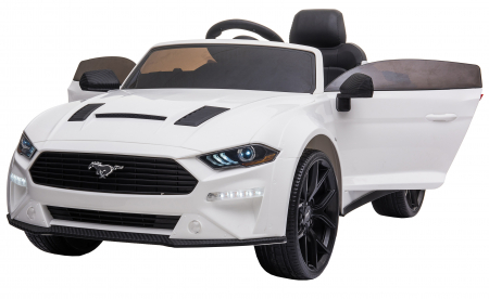 Masinuta electrica Premier Ford Mustang, 12V, roti cauciuc EVA, scaun piele ecologica, alb [1]
