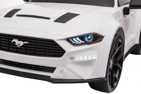 Masinuta electrica Premier Ford Mustang, 12V, roti cauciuc EVA, scaun piele ecologica, alb [32]