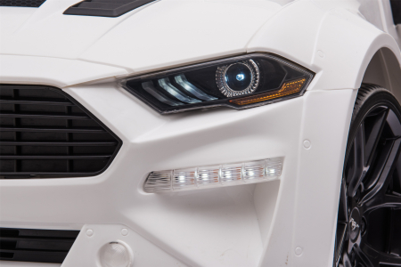 Masinuta electrica Premier Ford Mustang, 12V, roti cauciuc EVA, scaun piele ecologica, alb [21]