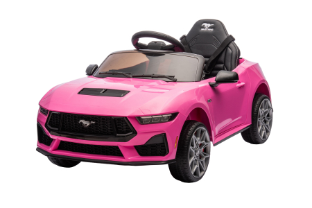 Masinute electrice - Masinuta electrica Premier Ford Mustang GT Convertible, 12V, roti cauciuc EVA, scaun piele ecologica, roz