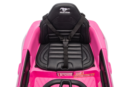 Masinuta electrica Premier Ford Mustang GT Convertible, 12V, roti cauciuc EVA, scaun piele ecologica, roz [15]