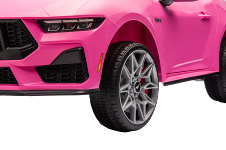 Masinuta electrica Premier Ford Mustang GT Convertible, 12V, roti cauciuc EVA, scaun piele ecologica, roz [16]