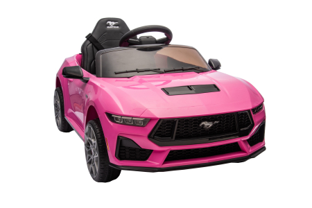 Masinuta electrica Premier Ford Mustang GT Convertible, 12V, roti cauciuc EVA, scaun piele ecologica, roz [13]
