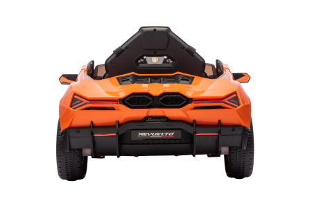 Masinuta electrica Premier Lamborghini Revuelto, 12V, roti cauciuc EVA, scaun piele ecologica, portocaliu [7]
