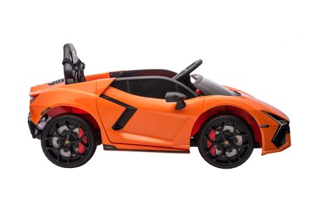 Masinuta electrica Premier Lamborghini Revuelto, 12V, roti cauciuc EVA, scaun piele ecologica, portocaliu [9]