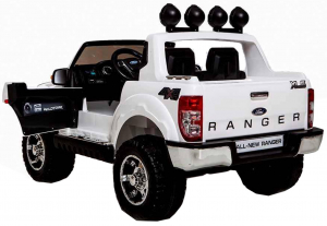 Masinuta electrica Premier Ford Ranger, 12V, roti cauciuc EVA, scaun piele ecologica, alb [2]