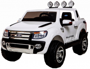 Masinute electrice - Masinuta electrica Premier Ford Ranger, 12V, roti cauciuc EVA, scaun piele ecologica, alb