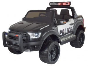Masinute electrice - Masinuta electrica politie Premier Ford Raptor, 12V, roti cauciuc EVA, scaun piele ecologica negru