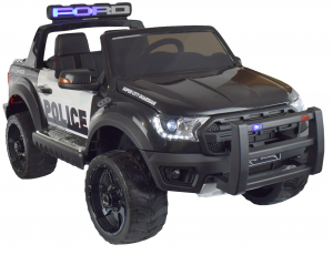 Masinuta electrica politie Premier Ford Raptor, 12V, roti cauciuc EVA, scaun piele ecologica negru [2]