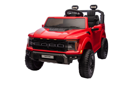Masinuta electrica Premier Ford Raptor F150, 24V, 2 copii, scaun piele ecologica, rosu [13]