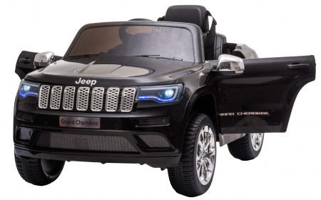 Masinuta electrica Premier Jeep Grand Cherokee, 12V, roti cauciuc EVA, scaun piele ecologica, negru [1]
