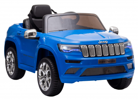 Masinuta electrica Premier Jeep Grand Cherokee, 12V, roti cauciuc EVA, scaun piele ecologica, albastru [7]
