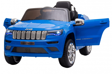 Masinuta electrica Premier Jeep Grand Cherokee, 12V, roti cauciuc EVA, scaun piele ecologica, albastru [9]