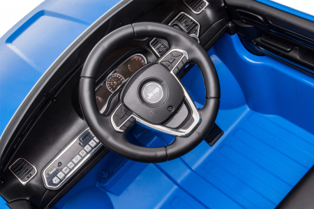 Masinuta electrica Premier Jeep Grand Cherokee, 12V, roti cauciuc EVA, scaun piele ecologica, albastru [20]