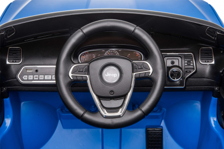 Masinuta electrica Premier Jeep Grand Cherokee, 12V, roti cauciuc EVA, scaun piele ecologica, albastru [19]