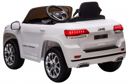 Masinuta electrica Premier Jeep Grand Cherokee, 12V, roti cauciuc EVA, scaun piele ecologica, alb [6]