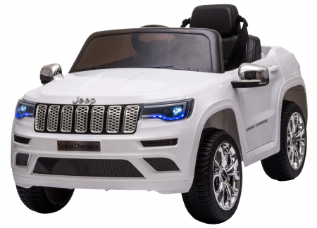 Masinuta electrica Premier Jeep Grand Cherokee, 12V, roti cauciuc EVA, scaun piele ecologica, alb [3]