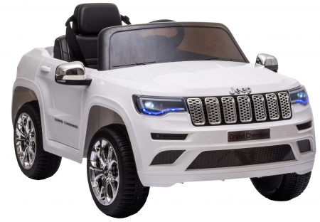 Masinuta electrica Premier Jeep Grand Cherokee, 12V, roti cauciuc EVA, scaun piele ecologica, alb [9]