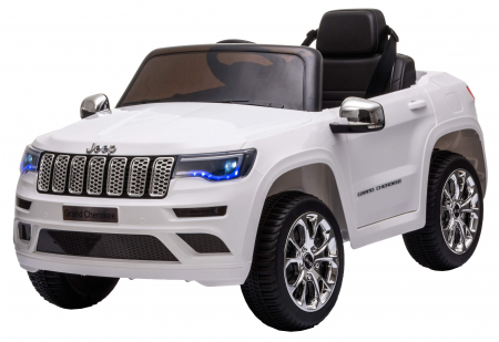 Masinuta electrica Premier Jeep Grand Cherokee, 12V, roti cauciuc EVA, scaun piele ecologica, alb [4]