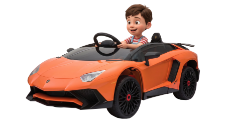 Masinute electrice - Masinuta electrica Premier Lamborghini Aventador ST, 12V, portocaliu