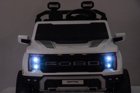 Masinuta electrica Premier Ford Raptor F150, 24V, 2 copii, scaun piele ecologica, alb [31]
