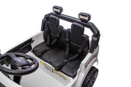 Masinuta electrica Premier Ford Raptor F150, 24V, 2 copii, scaun piele ecologica, alb [22]
