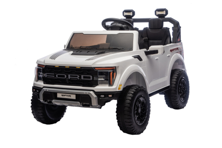 Masinuta electrica Premier Ford Raptor F150, 24V, 2 copii, scaun piele ecologica, alb [1]